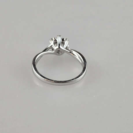 Solitärring - Weißgold 750/000 (18 K), gestempelt,… - фото 4