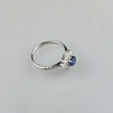 Floraler Saphirring mit Diamanten- Weißgold 750/00… - photo 6