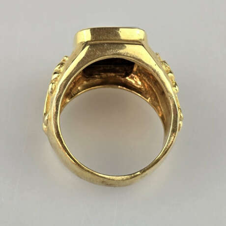 Achat-Siegelring - Silberfassung vergoldet, „925“ … - photo 7