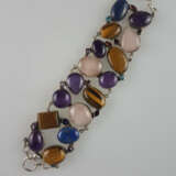 Silberarmband mit Steinbesatz - Sterling Silber 92… - фото 1