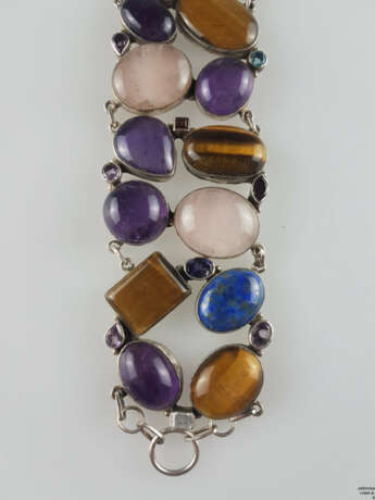 Silberarmband mit Steinbesatz - Sterling Silber 92… - фото 2