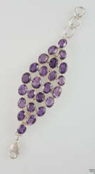 Amethyst-Armband - massives Armband mit 24 Amethys…