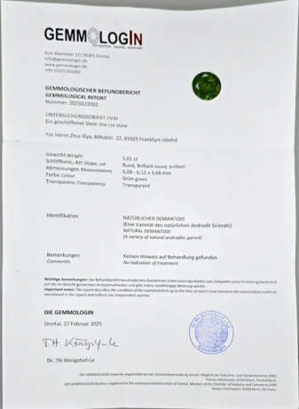 Loser natürlicher Demantoid von 1,01 ct. - Farbe: … - Foto 7