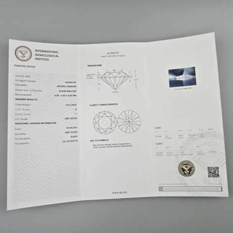 Loser natürlicher Diamant von 1,02 ct. mit Lasersi… - photo 7