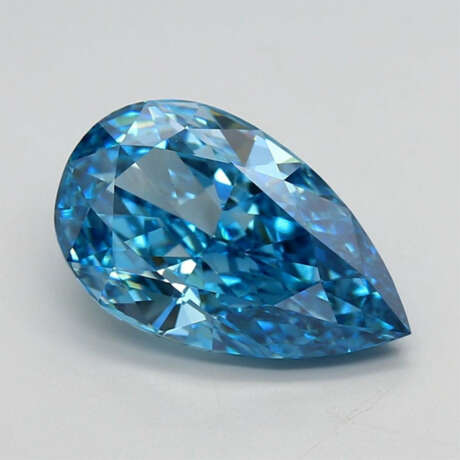 Strahlend blauer loser Pear-Diamond von 5,06 ct. m… - photo 1
