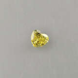 Loser gelber Herz-Diamant von 1,02 ct. mit Lasersi… - photo 1