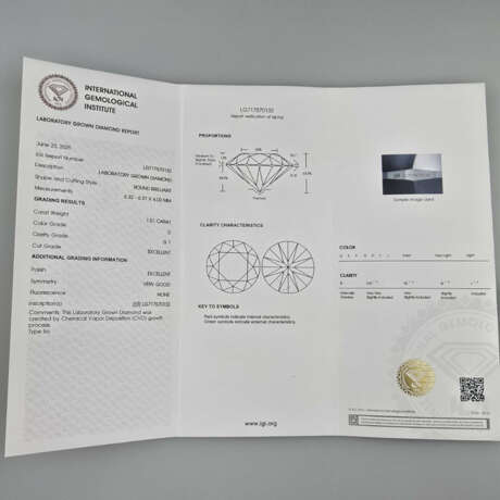Loser Diamant von 1,01 ct. mit Lasersignatur - Lab… - photo 9