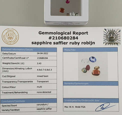 Konvolut lose Saphire und Rubin von insgesamt 3,43… - photo 3