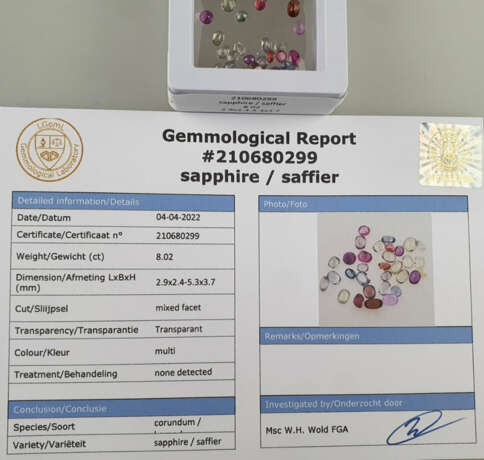 Konvolut lose Saphire von insgesamt 8,02 ct. - 31 … - photo 3