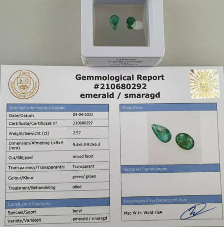 Konvolut lose Smaragde von insgesamt 2,57 ct. - 2… - фото 3