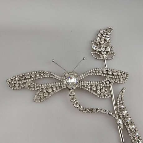 Glitzernde Vintage-Maske „Libelle mit Blume“ mit S… - фото 2