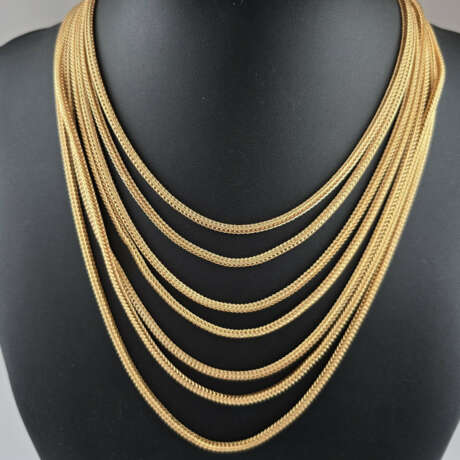 Vintage-Collier - Metall in Rotgoldoptik, 7-sträng… - Foto 1