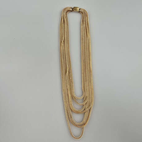 Vintage-Collier - Metall in Rotgoldoptik, 7-sträng… - Foto 3