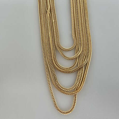 Vintage-Collier - Metall in Rotgoldoptik, 7-sträng… - Foto 4