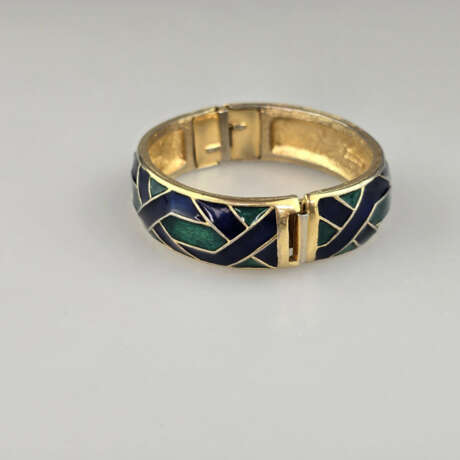 Vintage-Armspange-- D'ORLAN PARIS, Metall vergolde… - photo 2