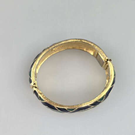 Vintage-Armspange-- D'ORLAN PARIS, Metall vergolde… - photo 4