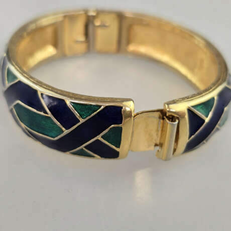 Vintage-Armspange-- D'ORLAN PARIS, Metall vergolde… - photo 5