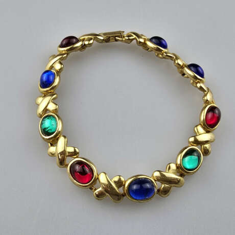 Vintage-Armband - Metall vergoldet, überkreuzte Gl… - фото 1