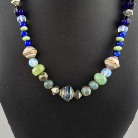 Farbenfrohe Vintage-Halskette im Hippie-Stil - abw… - фото 3