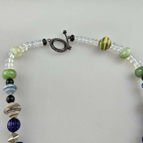 Farbenfrohe Vintage-Halskette im Hippie-Stil - abw… - фото 6