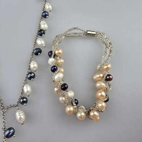 Vintage-Perlenkette und -Armband - Halskette mit b… - фото 2