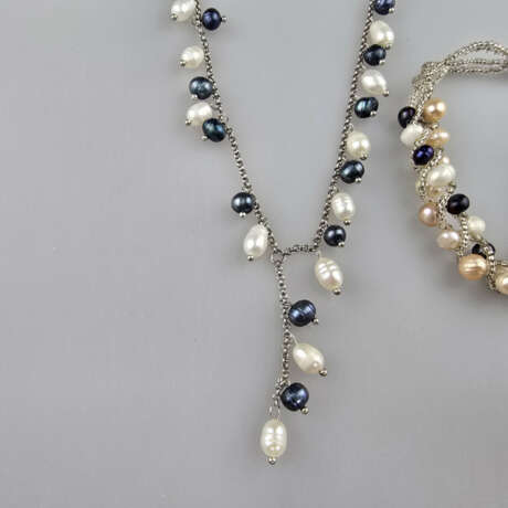 Vintage-Perlenkette und -Armband - Halskette mit b… - фото 3