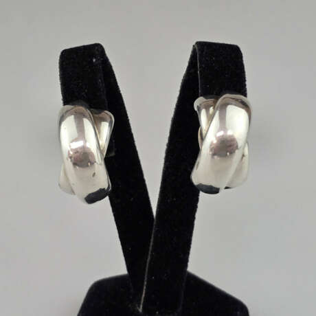 Ein Paar Vintage-Ohrclips/Halbcreolen - Sterling S… - Foto 1