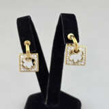 Ein Paar Vintage-Ohrclips - SWAROVSKI, goldfarbene… - Foto 1