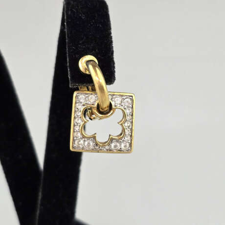 Ein Paar Vintage-Ohrclips - SWAROVSKI, goldfarbene… - Foto 2