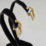 Ein Paar Vintage-Ohrclips - SWAROVSKI, goldfarbene… - Foto 3