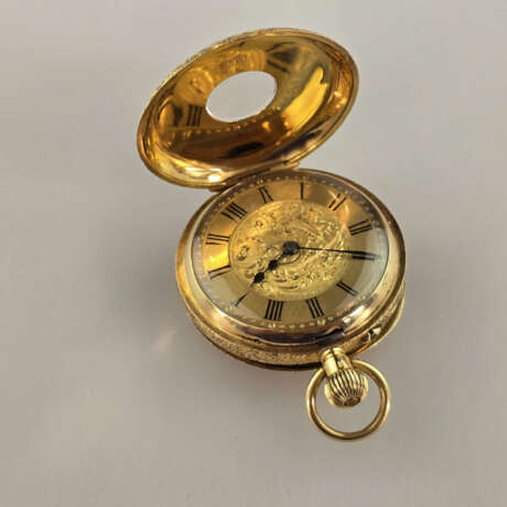 Halbsavonette-Damentaschenuhr - fein reliefiertes … - photo 2