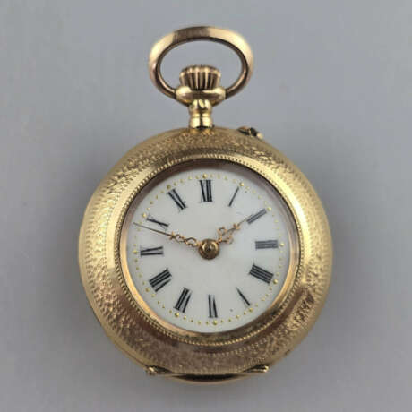 Damen-/ Anhängeuhr mit Jugendstildekor - Gelbgold … - Foto 1