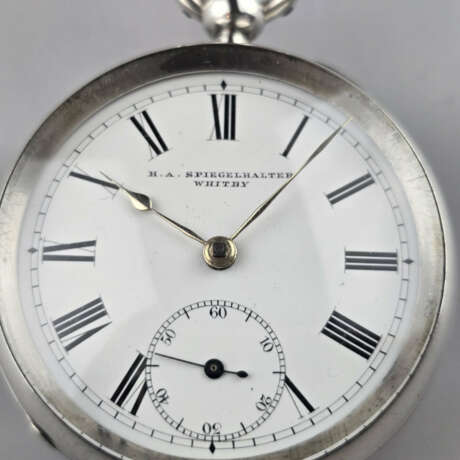 Englische Silbertaschenuhr - Waltham Mass, Sterlin… - photo 2