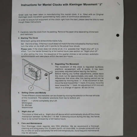 Tischuhr - Kieninger, um 1995/2000, Modell Nr. 122… - photo 8