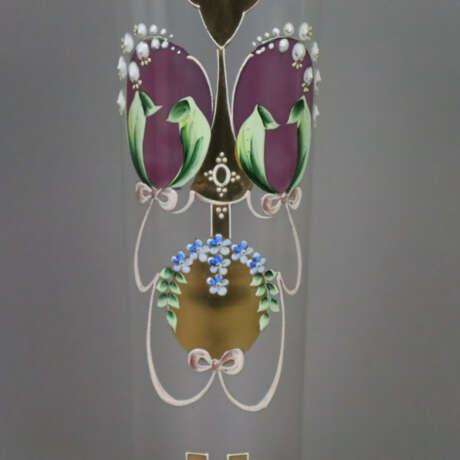 Große Jugendstil-Vase - um 1900, hohe, zylindrisch… - photo 4
