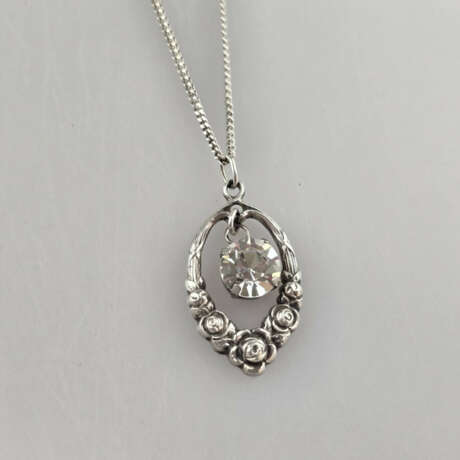 Jugendstil-Collier - 830/000 Silberfassung und -ke… - фото 1