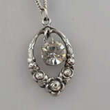 Jugendstil-Collier - 830/000 Silberfassung und -ke… - фото 2