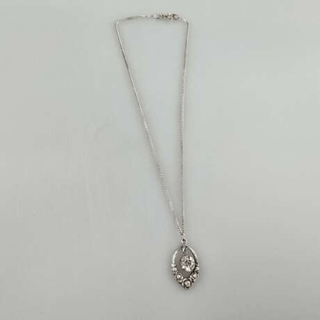 Jugendstil-Collier - 830/000 Silberfassung und -ke… - фото 3