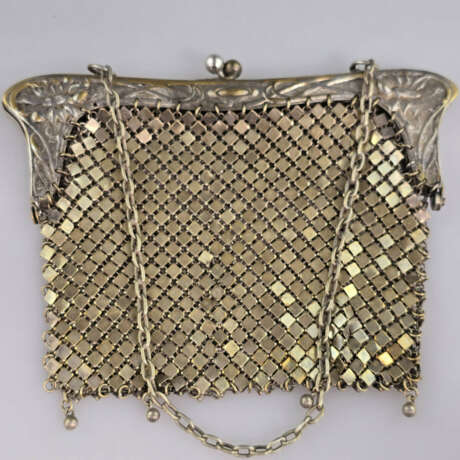 Jugendstil-Abendtasche - um 1900, Messing teils ve… - фото 6