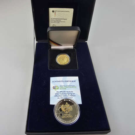 Seltenes Sammlerset mit Gold- und Silbermünze zur … - photo 1
