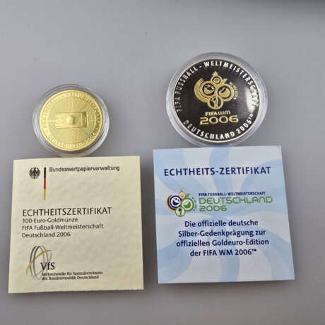 Seltenes Sammlerset mit Gold- und Silbermünze zur … - photo 2