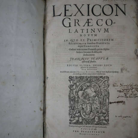 Scapula, Johannes - "Lexicon graeco-latinum novum"… - photo 5