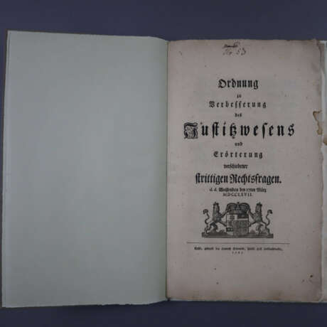 Rechtswesen - "Ordnung zu Verbesserung des Justizw… - photo 8