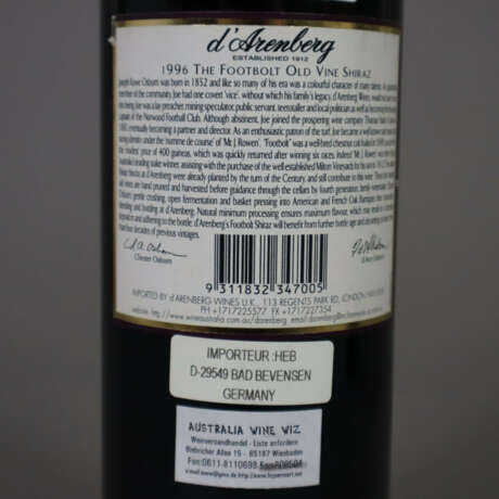 Weinkonvolut - 2 Flaschen,1996 d'Arenberg The Foot… - photo 5