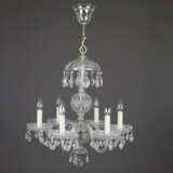 Deckenlampe - wohl Böhmen, 20. Jh, Kristallglas, 6… - Foto 1