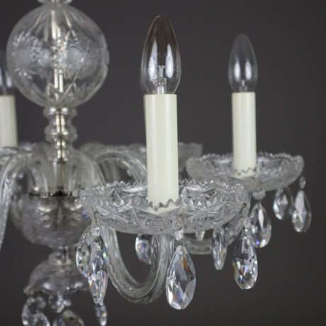 Deckenlampe - wohl Böhmen, 20. Jh, Kristallglas, 6… - Foto 3