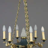 Prunkvolle Deckenlampe mit Schwanenarmen im Empire… - photo 1