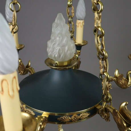 Prunkvolle Deckenlampe mit Schwanenarmen im Empire… - photo 8