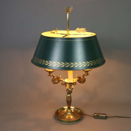 Große Bouillotte-Lampe mit Schwanenarmen im Empire… - фото 4