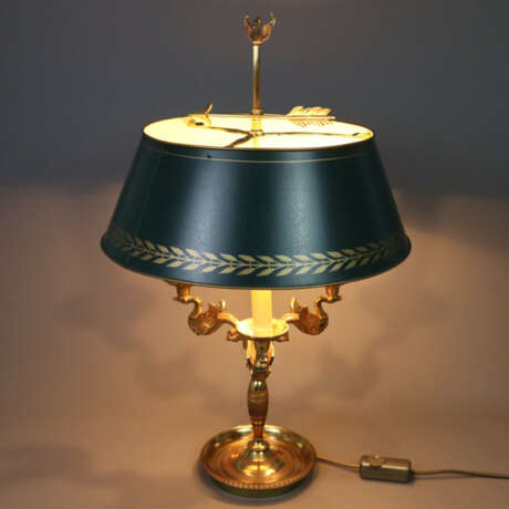 Große Bouillotte-Lampe mit Schwanenarmen im Empire… - фото 5